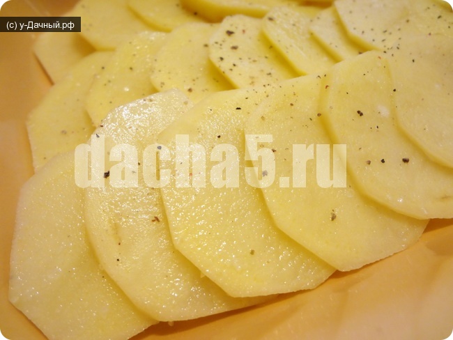 выкладываем лазанью из тыквы в форму